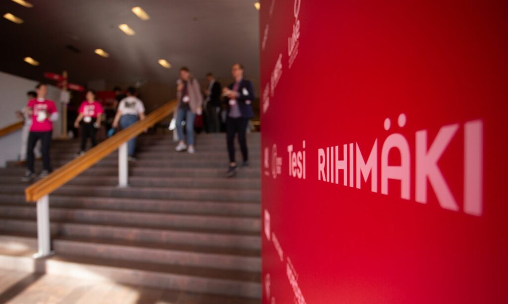 Stairs to Nordeep with Riihimäki logo on the left